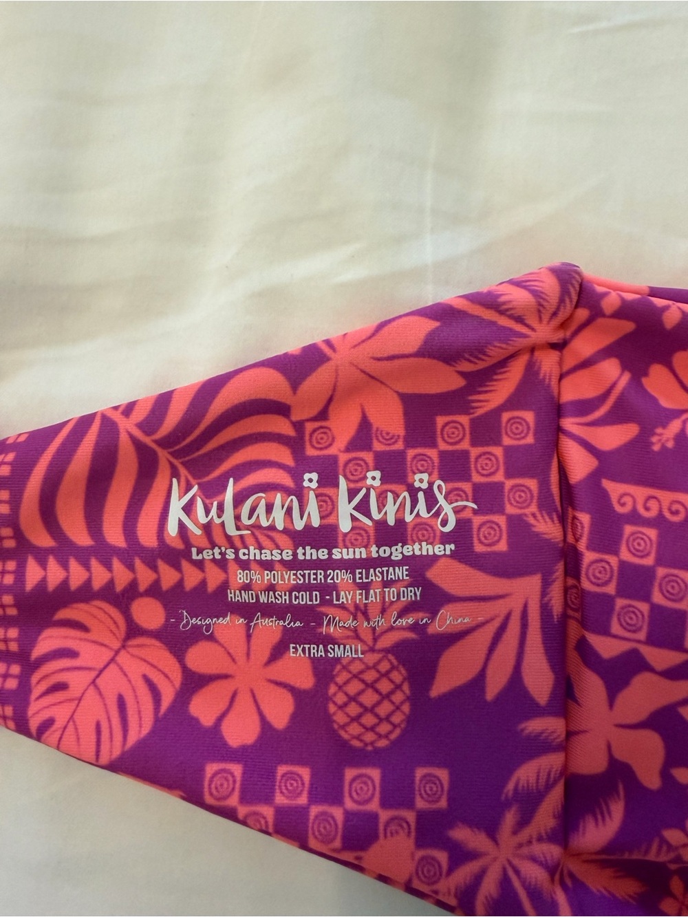 Kulani Kinis Purple and Pink Tropical Bikini Bottom - Picture 3 of 3